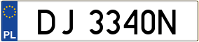 Trailer License Plate
